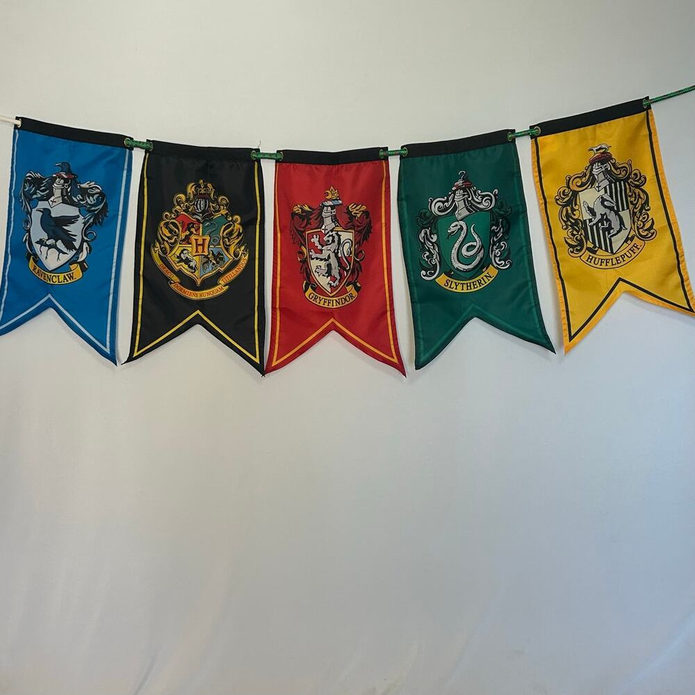 Harry Potter Hogwarts House Banner Flag Set of 5 ConQuest Wizarding World